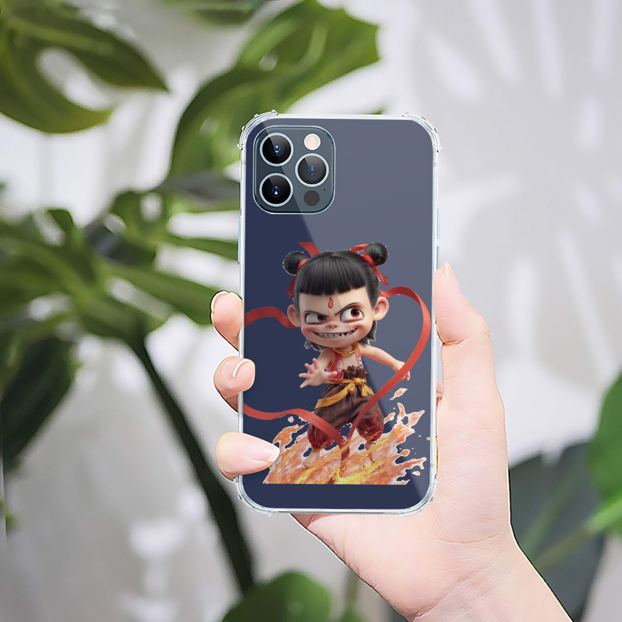 （画像用） Ne Zha 2 ナタ 魔童の大暴れ 【iPhone 12シリーズ対応】透明スマホケース（クリアソフトケース）